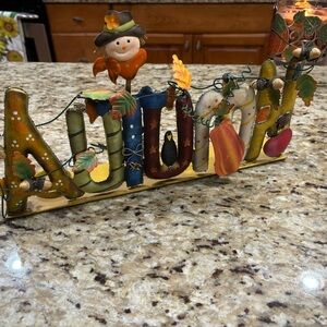 Metal ornate autumn sign